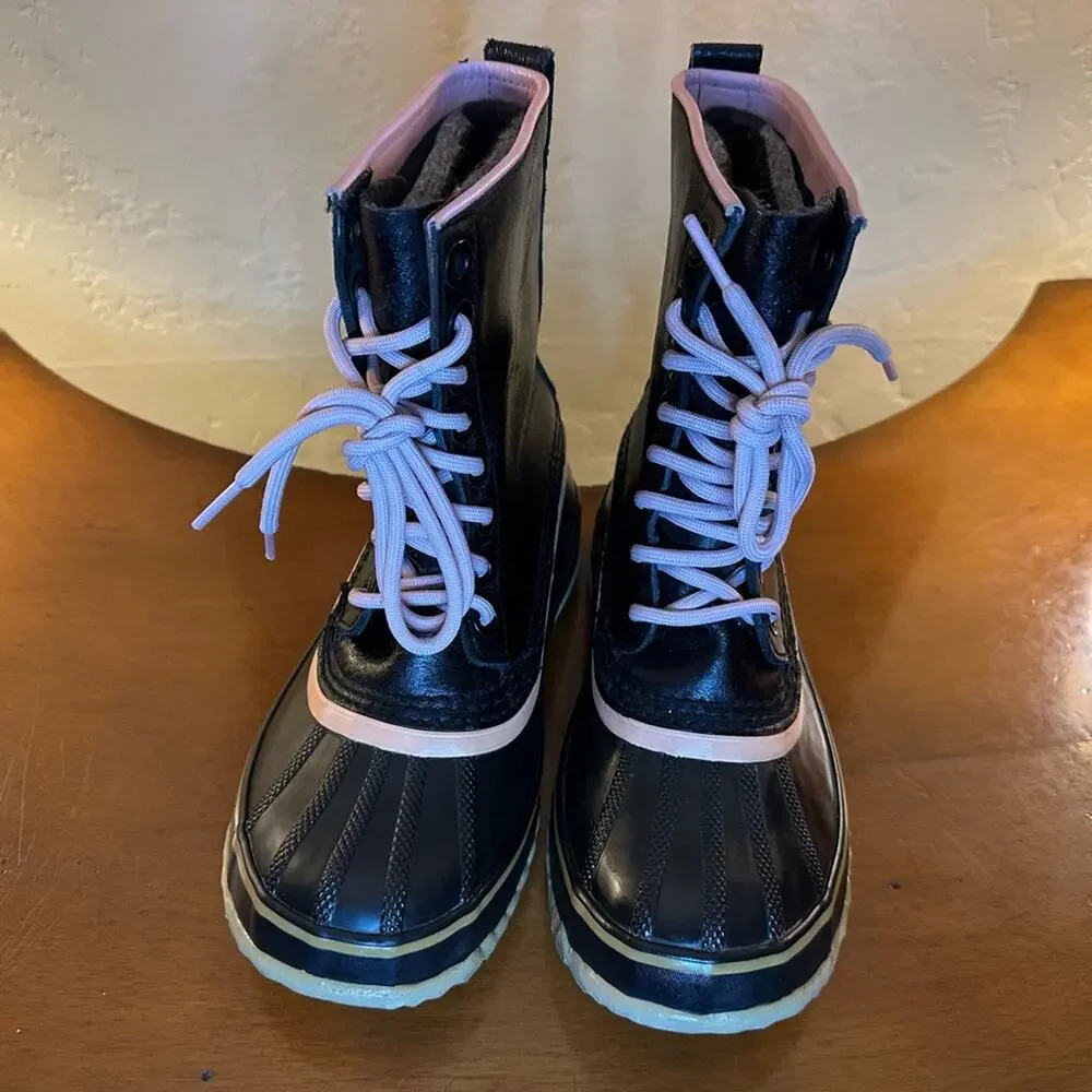 Sorel 1964 Premium Black Waterproof Felt Lined Snow Winter Boot Women's US 6